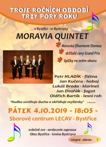 Koncert v rámci Troje ročních období-MORAVIA QUINTET