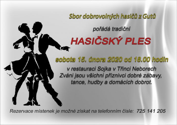 Hasičský ples v Gutech