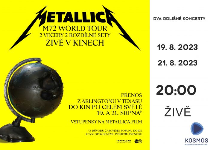 Metallica M72 World Tour Live from TX - koncert v kině Kosmos