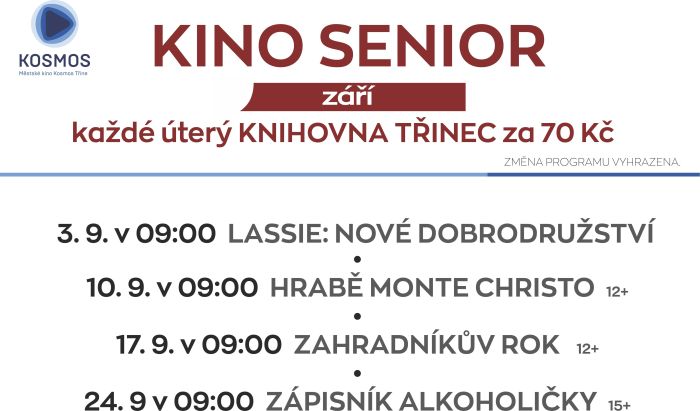 Kino SENIOR - HRABĚ MONTE CHRISTO