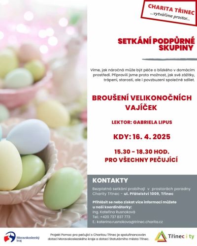 Setkání podpůrné skupiny - Broušení velikonočních vajíček