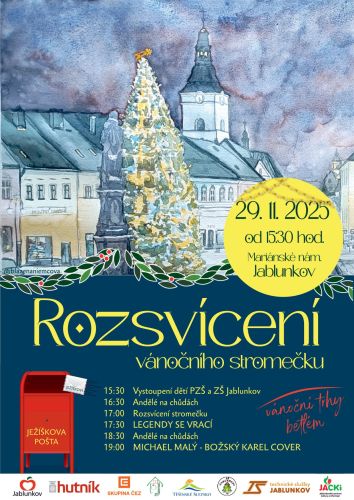 ROZSVÍCENÍ VÁNOČNÍHO STROMEČKU v Jablunkově