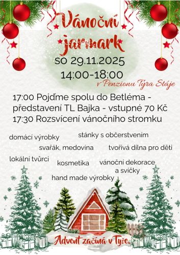 Vánoční Jarmark v Penzionu Tyra Stáje