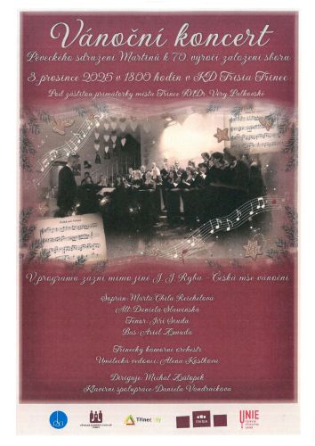 Vánoční koncert Pěveckého sdružení Martinů k 70. výročí založení sboru