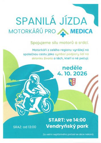 Spanilá jízda motorkářů pro Medica